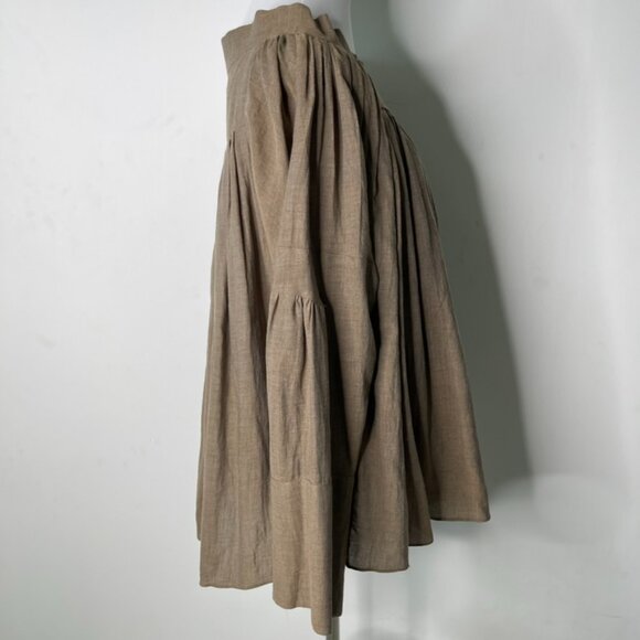 Vanessa Bruno Women's Tan Brown Long Sleeve Boat Neck Blouse Size 40 / 8 US - Picture 6 of 10